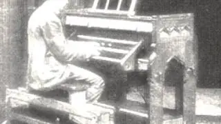 R Hope-Jones c.1890 - Demonstrating his portable organ console outside St John's Church, Birkenhead