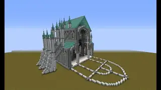 Minecraft: Build the Favonius Cathedral from Genshin Impact | Tutorial | Part 1