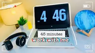 📌 45 minutes work with me 💻 | adhd | body-doubling | background fire sound |🔥