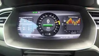 Tesla Model S P85D 0-140 km/h on wet road