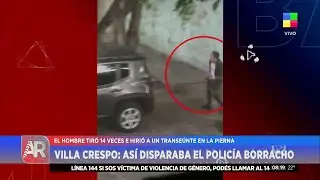 PÁNICO EN VILLA CRESPO: ASÍ DISPARABA EL POLICÍA BORRACHO