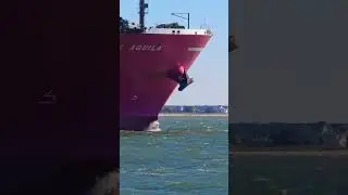 ONE AQUILA IN THE SURF #ship #waves #wow #epic #oiltanker #roughseas #bulkcarrier #sea #cargoship