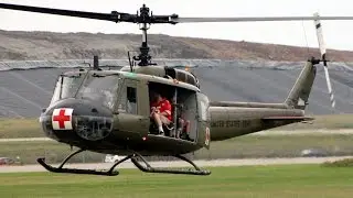 Flight in USA Bell UH-1H Huey US Army Helicopter - Thunder over Michigan Airshow (GoPro)