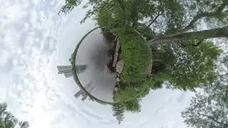 Charles River, Magazine Beach June #5 (360-degree LITTLE PLANET) 4K