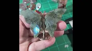 Labradorite Gemstone Butterfly Wing Carvings