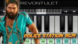 Pushpa 2 Police Station Entry BGM | Easy Piano Tutorial | Allu Arjun