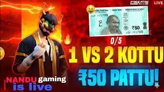 Live streaming of NANDU GAMING-FF 1v2 kotu 50 patu