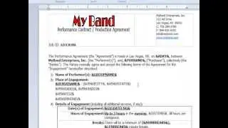 Band Leader software: Cool Contracts