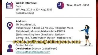 #SBI #SECURITIES FIRST TIME OFFICE WORK ! NO TARGET ON ROLL JOBS 2025 #freejobnews2 