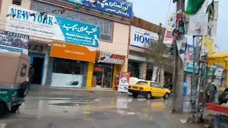 27 February 2024 lovely hazara town heavy rain snowfall on mountain chiltan