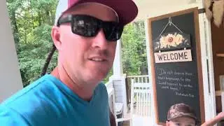 Jackson and Jon giving a quick farm stand tour.