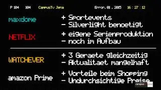 Der Vergleich: Video on Demand - CampusTV Jena