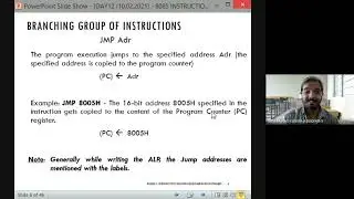 BRANCHING INSTRUCTIONS, STACK, IO & MACHINE CONTROL INSTRUCTION