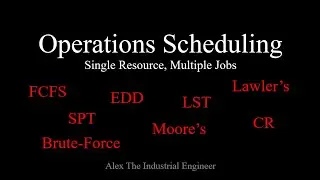 Operations Scheduling - Single Resource Scheduling
