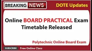 DOTE Breaking News | Board Online Practical Exam Timetable Released | Diploma | Polytechnic in Tamil