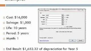 A how-to video for  Function DB  in Microsoft Excel 2010