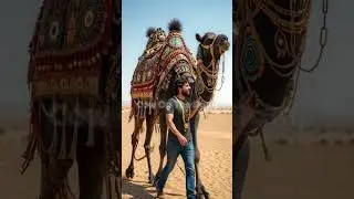 Watch the stunning Black Mewari Camel 🐂 #shorts #camel #mewaricamel