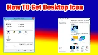 How to set default  icon on desktop  | Kaise This Pc Recycle Bin control panel  icon set on  desktop