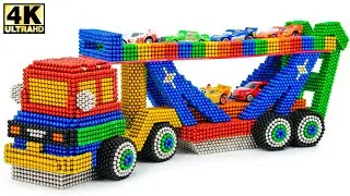 🚚 RIESIGER LASTWAGEN aus Magnetkugeln: Autotransporter DIY Projekt! 🏎️