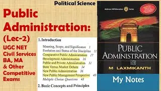 Public Administration: Comparative Pub Adm, Development Adm, Public & Private Adm etc.