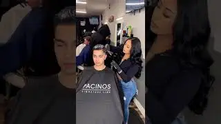 Pacinos Matte Paste styling her client giving him some texture. Finishing off with Final Touch