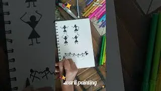 Basic Warli Painting | Easy Tribal Art for Beginners | Simple Warli Drawing | Art | Creative | Craft