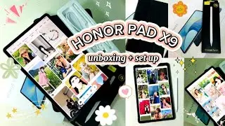 Honor Pad X9 unboxing with accessory and set up| ASMR