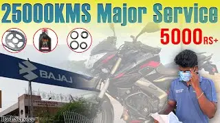 NS200 25,000 KM Service Experience | Full Maintenance Cost & Review | @ridewithram_off