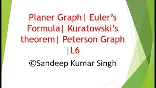 GRAPH THEORY| Planer Graph| Euler’s Formula| Kuratowski’s theorem| Peterson Graph |L6
