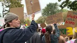 'No Kings' protesters rally in Burlington on Saturday, Oct. 18