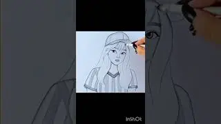 Draw a sketch girl 😍 drawing design #viral video #art #trending#Subscribe My channel plz... 🥰