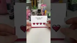 Making my boyfriend a DIY pixel art heart card for valentine&rsquo;s day!