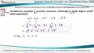 ALES Sayısal Mantık Soru 008 - Basamak Kavramı ve Çarpma Yolu ile Sayma