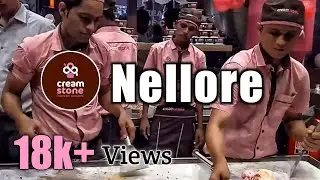 Preparing Ice cream with performing stunts by Cream Stone Guy at MGB mall ,Nellore