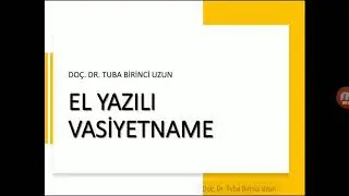 Miras Hukuku: 4. El Yazılı Vasiyetname