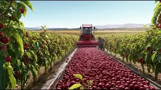 How US Farmers Harvest Millions of Tons of Cherry: Processed in The Factory | The Secret Super Drink