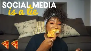 SOCIAL MEDIA IS A LIE | Pizza Mukbang + Chit Chat
