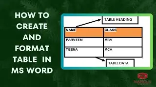 How to merge cells in Table in word,  Format Table in MSWord
