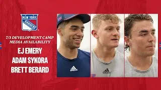 NYR Development Camp: EJ Emery, Adam Sykora & Brett Berard Media Availability | July 3, 2024