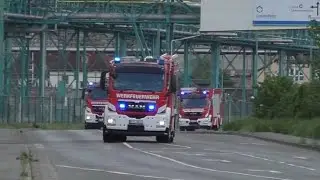 [WERKFEUERWEHR] 13 × Securitas Werkfeuerwehr Bitterfeld auf Einsatzfahrt - alle 3 Wachen + Grüße