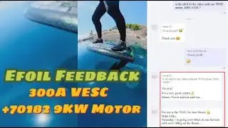 Efoil Feedback | Maytech 300A 75V VESC + 70182 9KW Motor