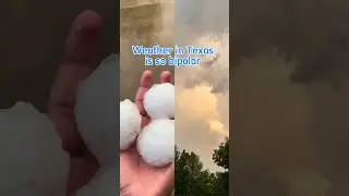 Why is Texas weather so bipolar #texas #texasweather #hail #thunderstorm #texasliving #weather