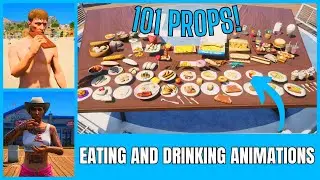 Ultimate Eating & Drinking Animations Pack (22 Animations and 101 Props)