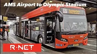 🇳🇱 Solaris Urbino18 R.NET 9309 | Amsterdam Bus Route 397 From AMS Airport to Olympic Stadium