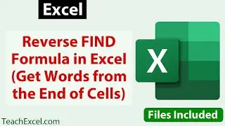 Reverse FIND Formula in Excel - Get Words from the End of a Cell
