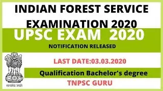 INDIAN FOREST SERVICE MAN, 2020||UPSC 2020||TNPSC GURU||