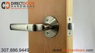 Emtek Aston Lever with Modern Rosette in Satin Nickel