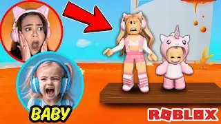 Minha FILHA JOGOU o CHÃO É LAVA e ISSO ACONTECEU no ROBLOX!