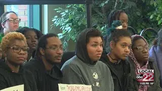 Champlain College students hold sit-in protest during faculty meeting