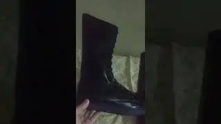 New Black Leather Pro Wrestling Boots.